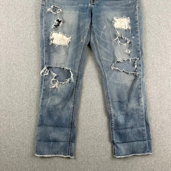 American Eagle Womens Jeans Tomgirl Distressed Button Fly Size 12 - Picture 9 of 13